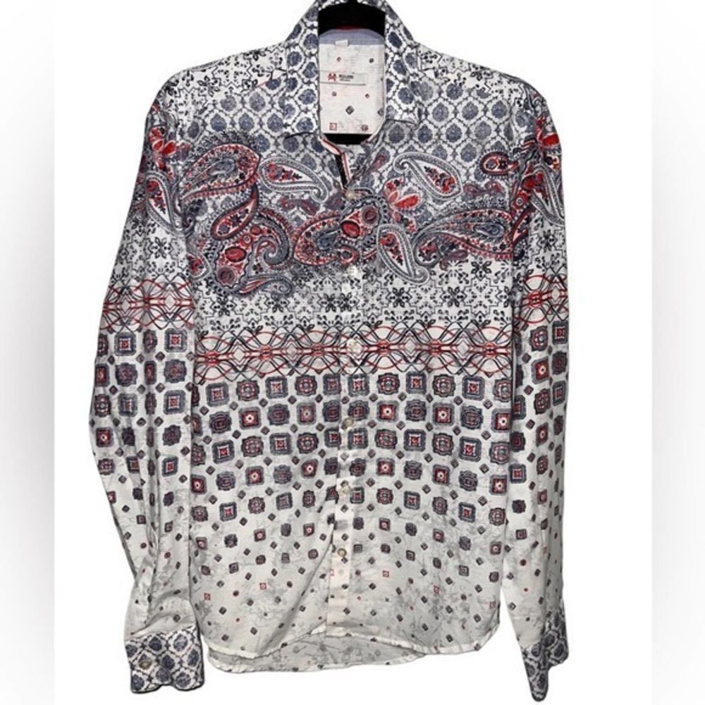 rnt23 Jeans London M Paisley Long Sleeve Button shirt Size M